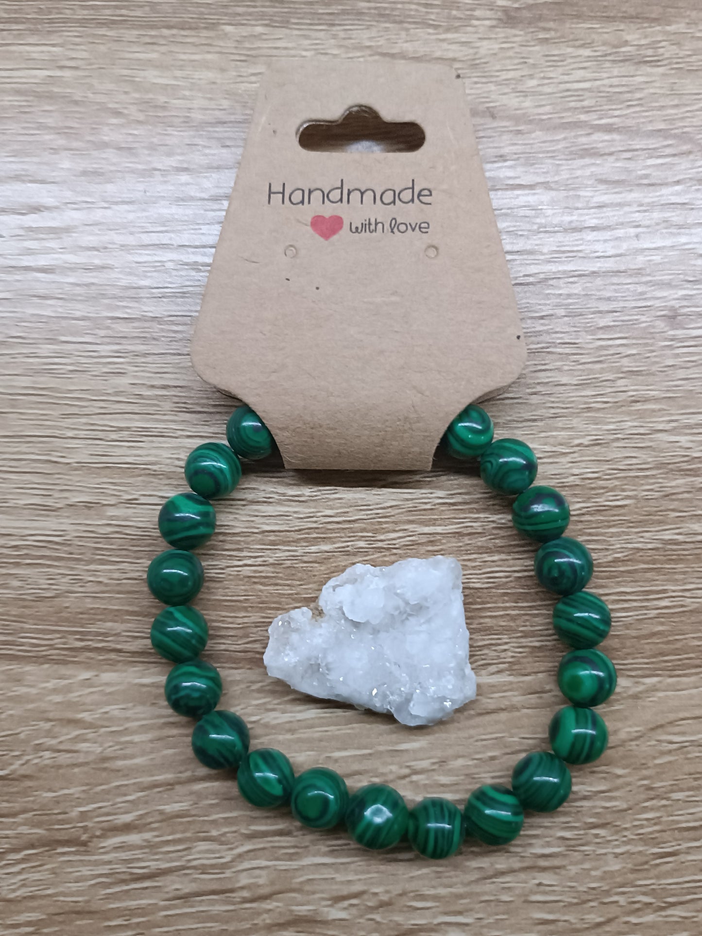 Exquisite Malachite Bracelet with Geode