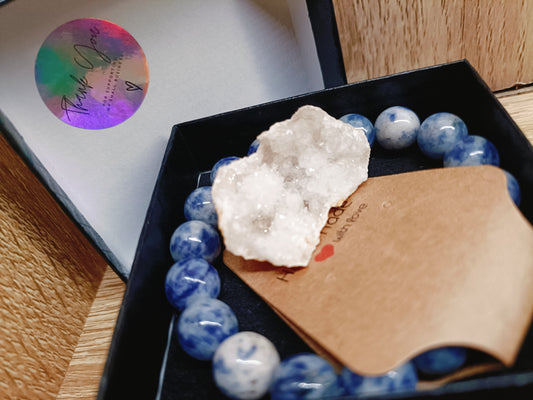 Bracelet Lapis Lazuli avec Géode